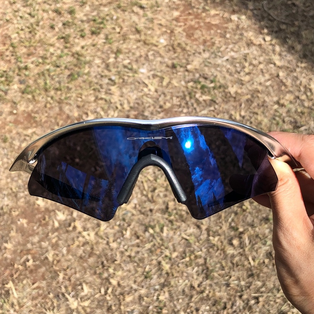 Mens Oakley M Frame Blue Sunglasses